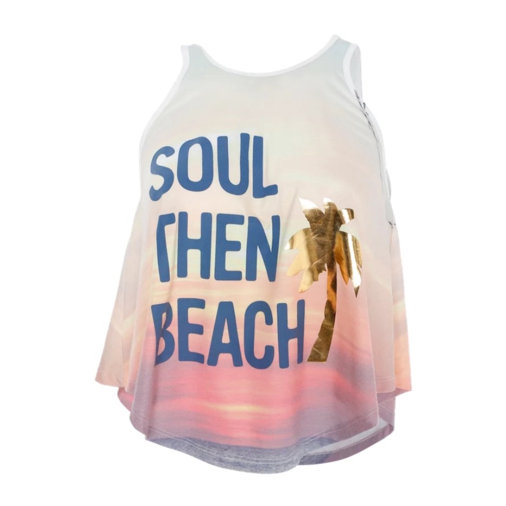 NWOT Soul cycle Soul then beach Hana loose fitting tank  top. - XS